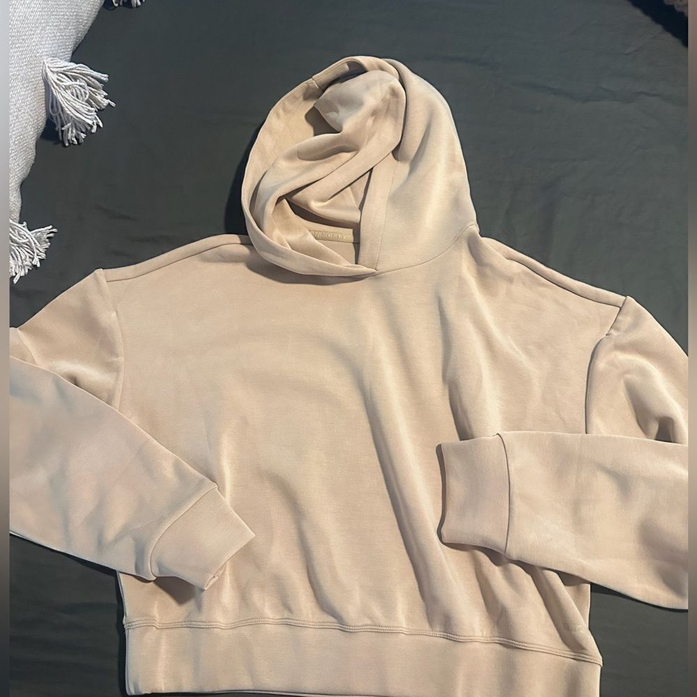 7 Diamonds Cropped Tan Hoodie